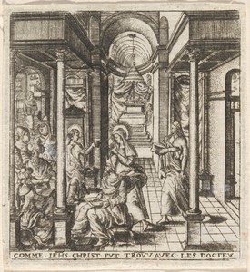Mary and Joseph Find the Boy Jesus in the Temple with the Doctors