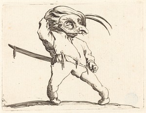 Masked Man with Twisted Feet