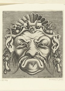 Masker met twee slangen die uit de oogkassen kijken