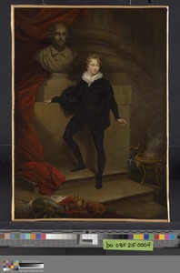 Master Betty as Hamlet, before a Bust of Shakespeare