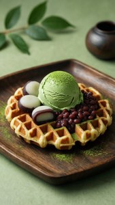 Matcha Mochi Waffle