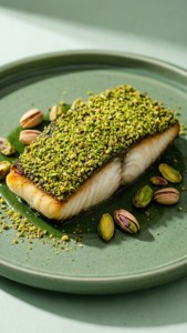 Matcha Pistachio Halibut