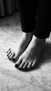 Matte Black Pedicure