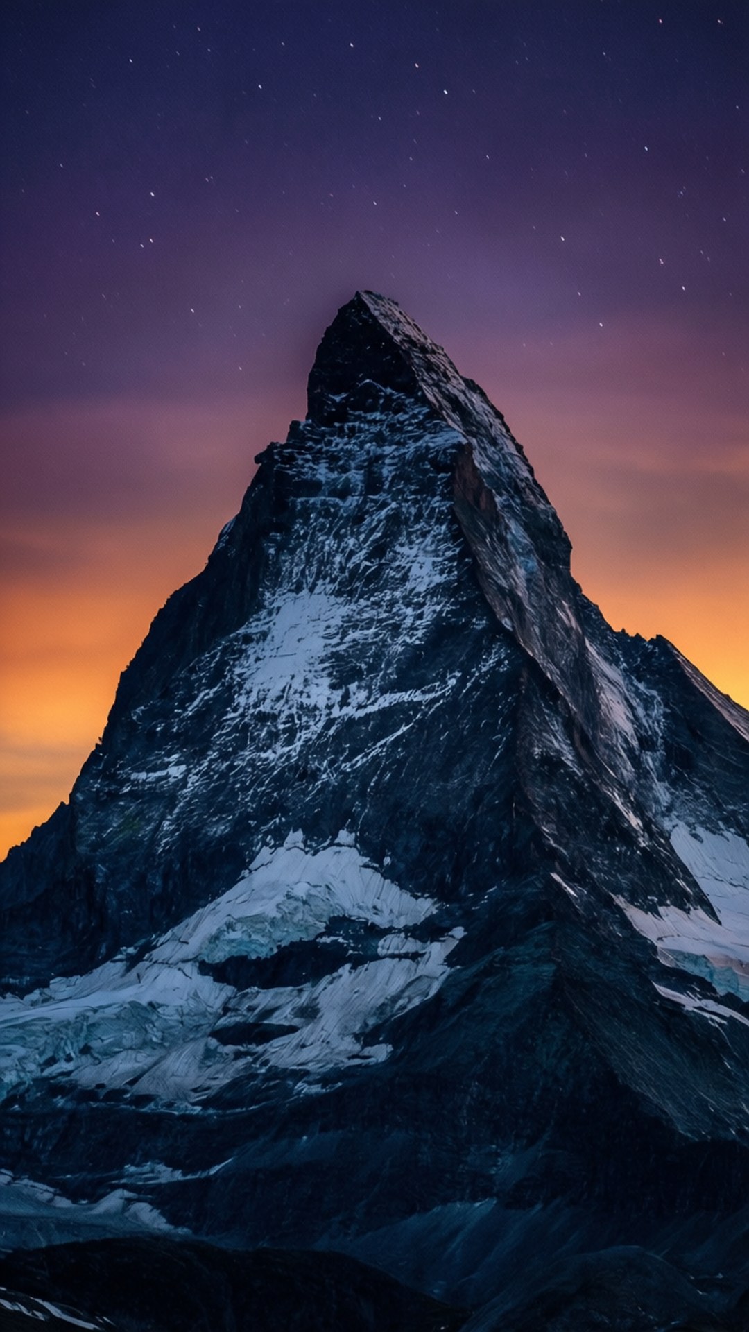 Matterhorn Twilight Silhouette by Wallpapers.art Studio