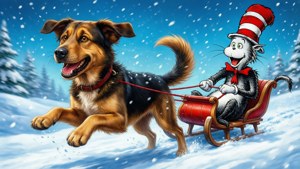 Max and Cat Snow Sled