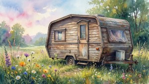Meadow Trailer Watercolor