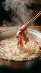 Meat Dipping in Broth