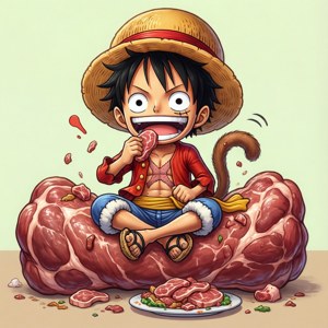 Meat-Loving Luffy