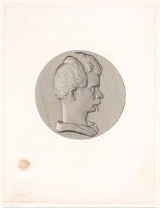 Medaille met portret van Alfred Johannot