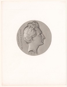 Medaille met portret van Alphonse de Lamartine