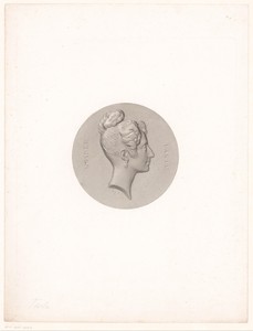 Medaille met portret van Amable Tastu
