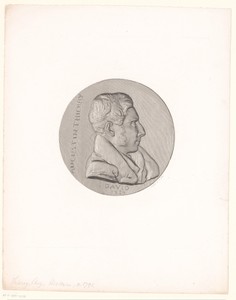 Medaille met portret van Augustin Thierry