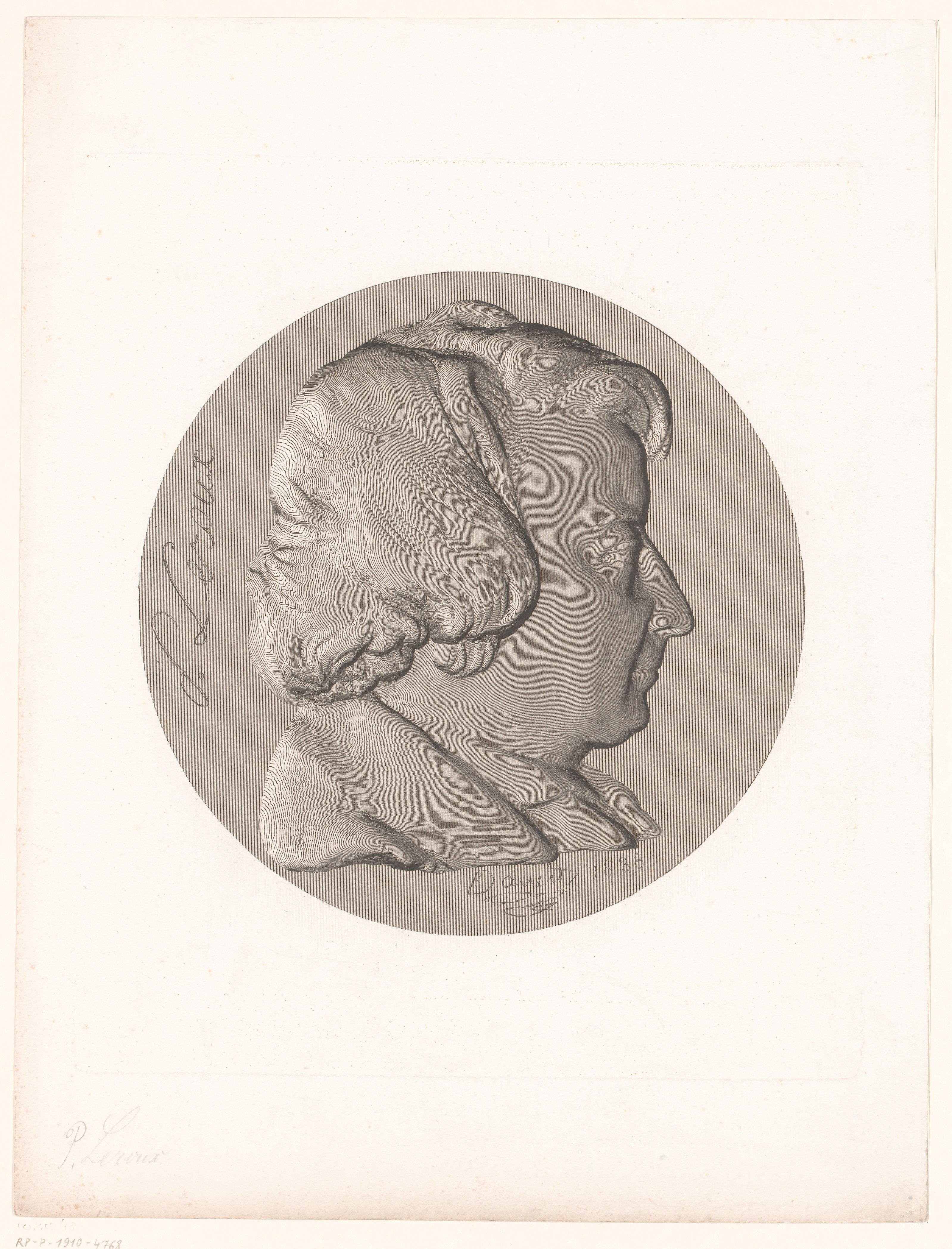 Medaille met portret van F. Leroux by Achille Collas
