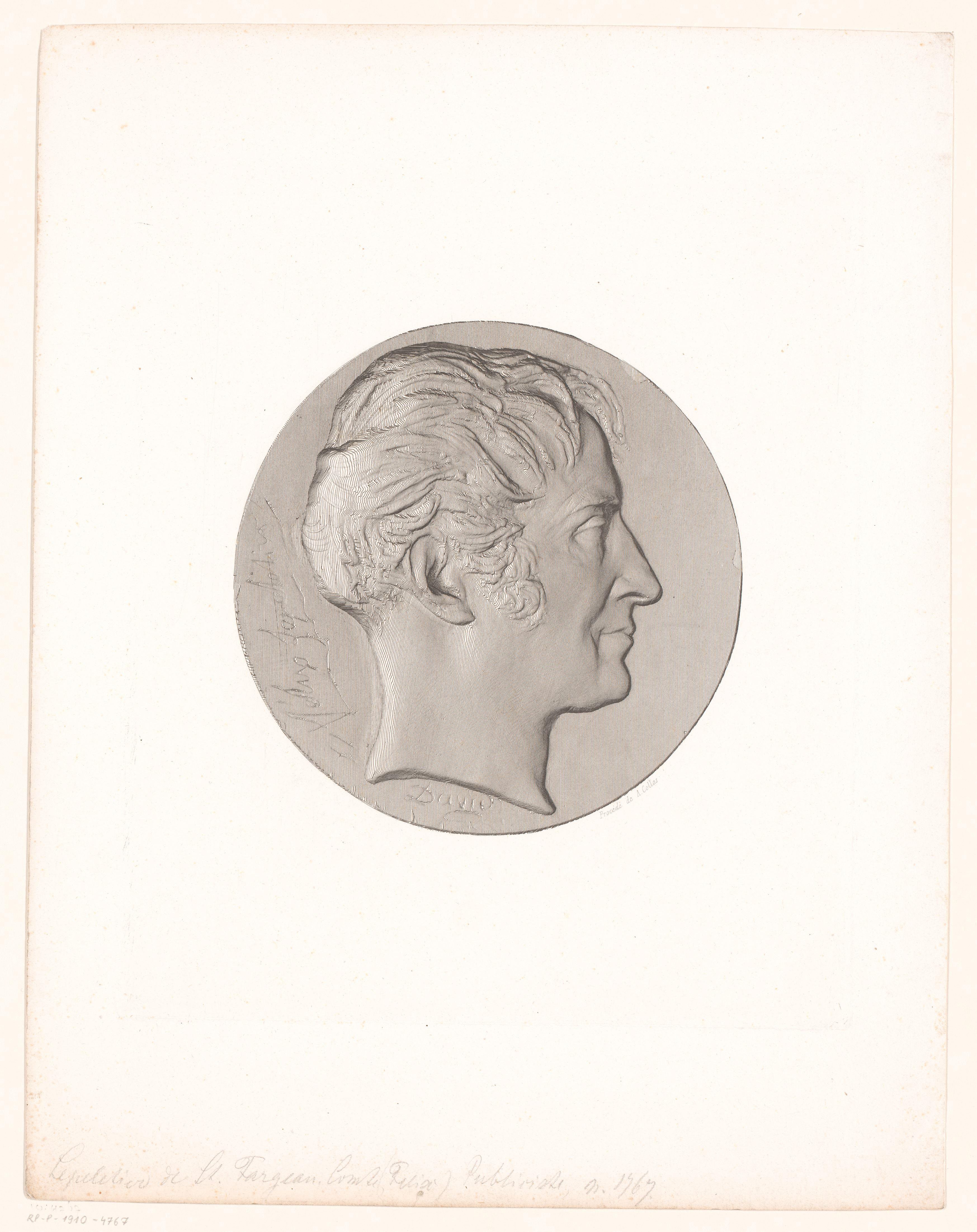 Medaille met portret van Félix Lepeletier by Achille Collas