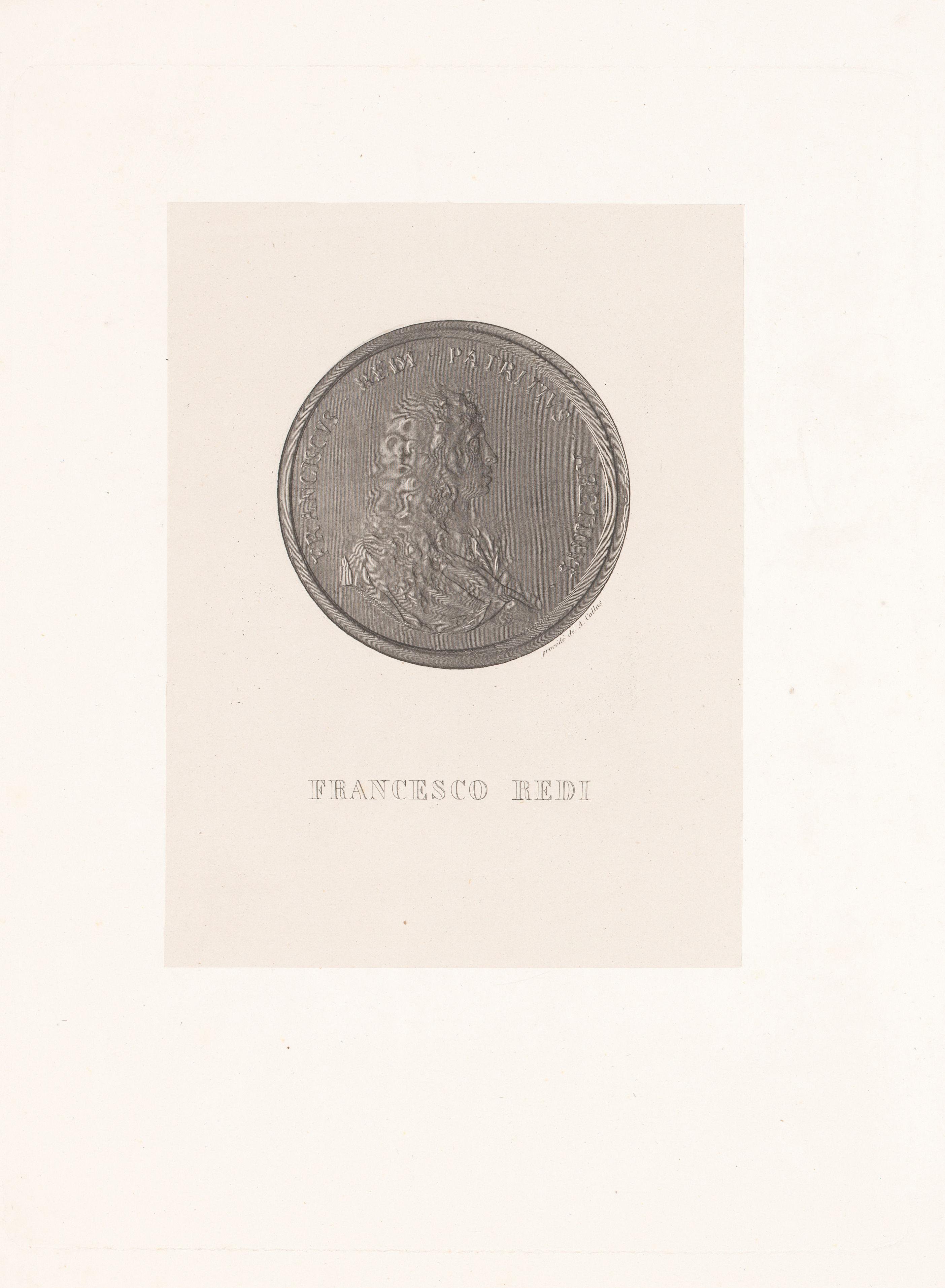 Medaille met portret van Francesco Redi by Achille Collas