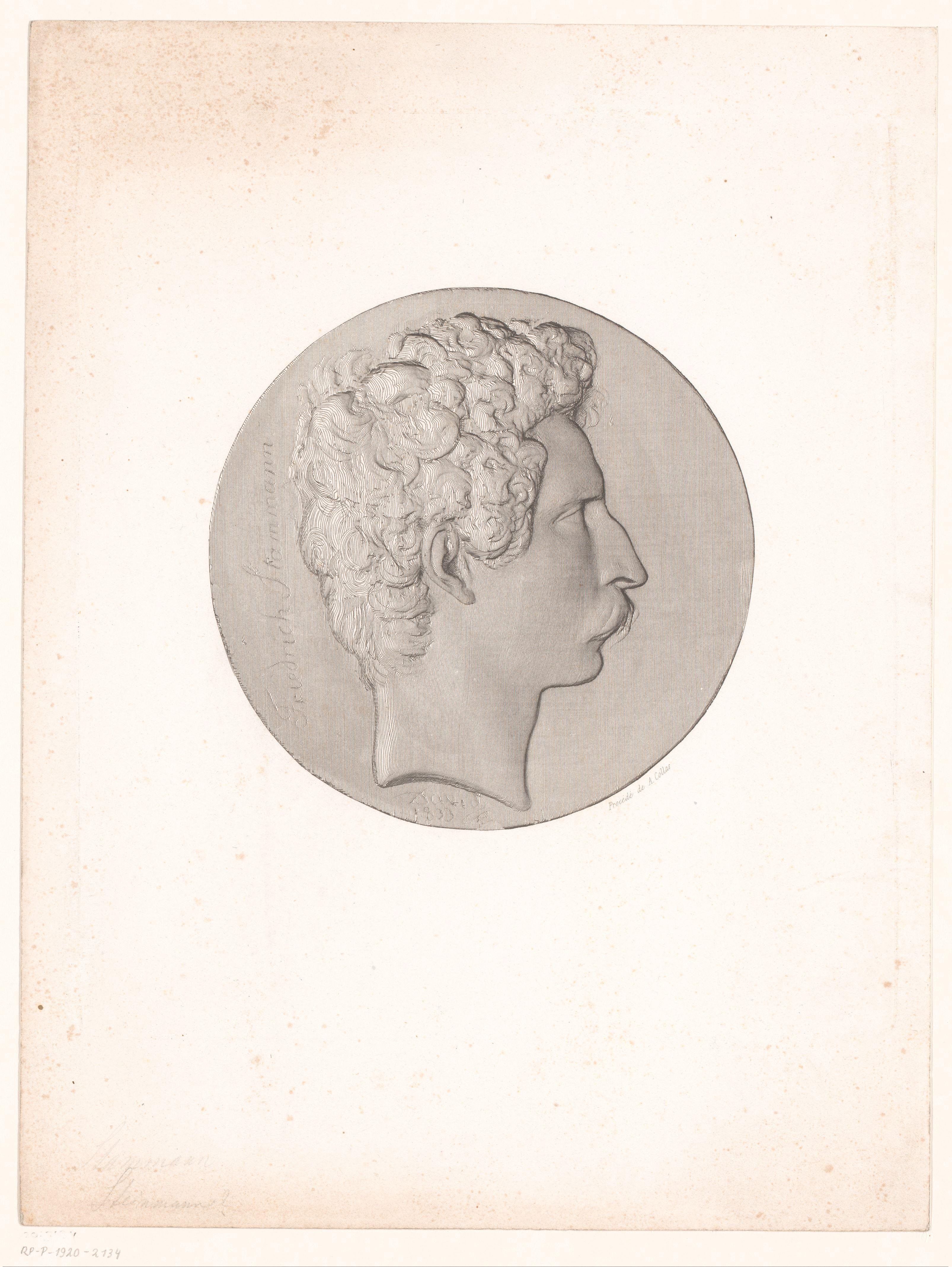 Medaille met portret van Friedrich Stammann by Achille Collas