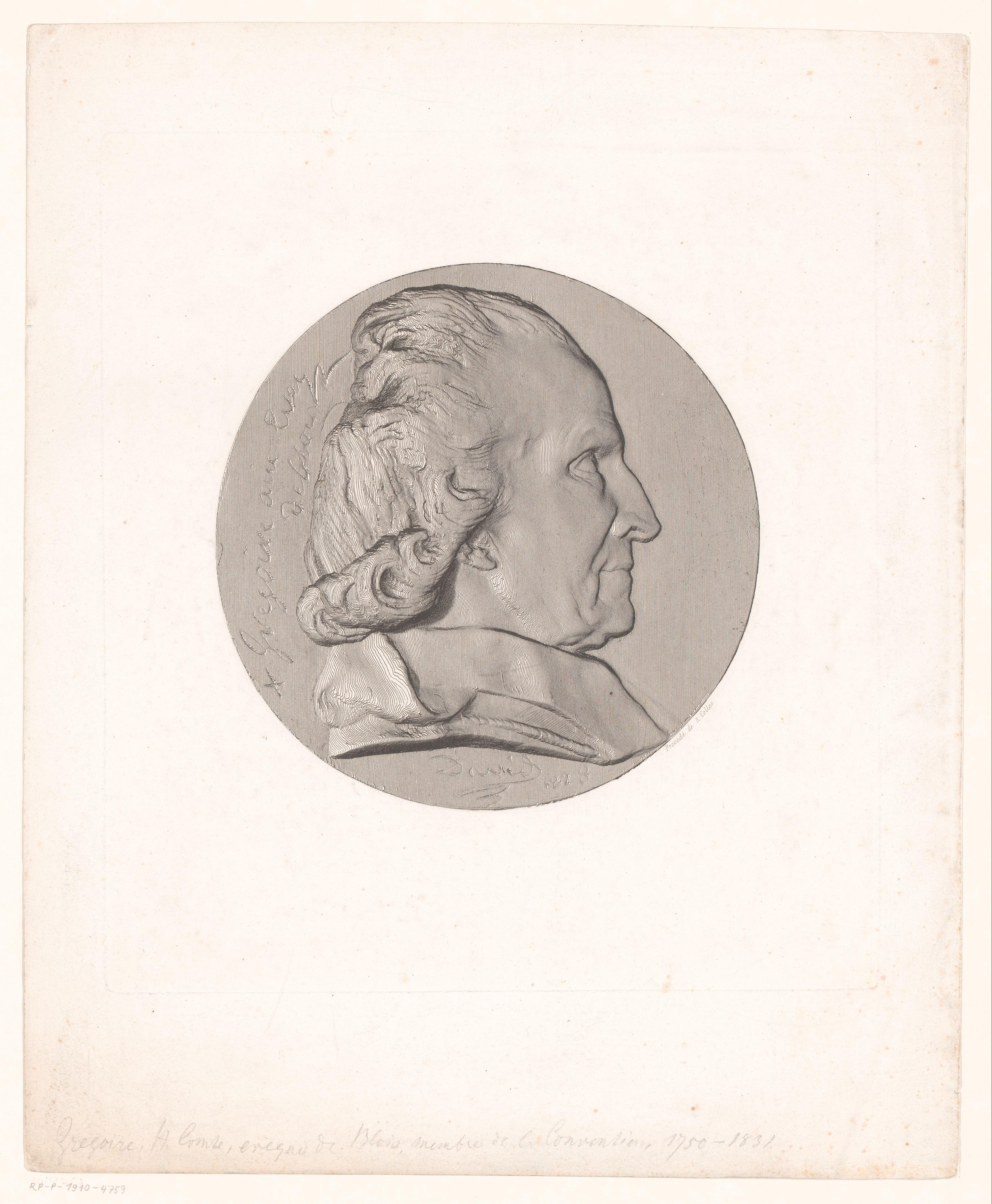 Medaille met portret van Henri Grégoire by Achille Collas