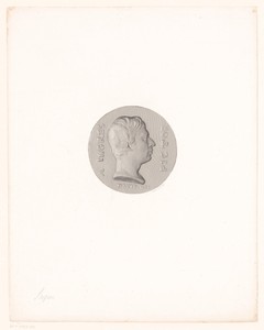 Medaille met portret van Jean-Auguste-Dominique Ingres