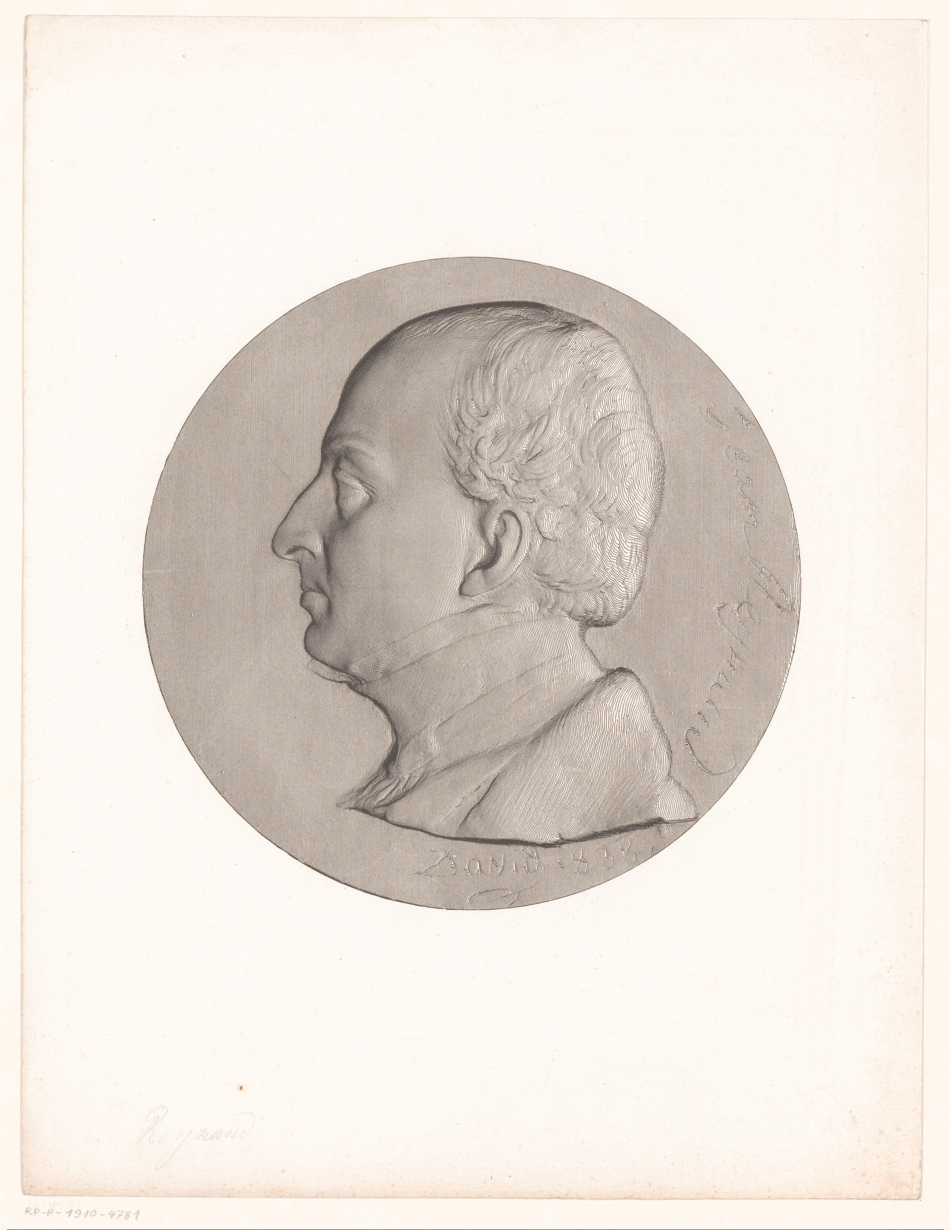 Medaille met portret van Jean Reynaud by Achille Collas