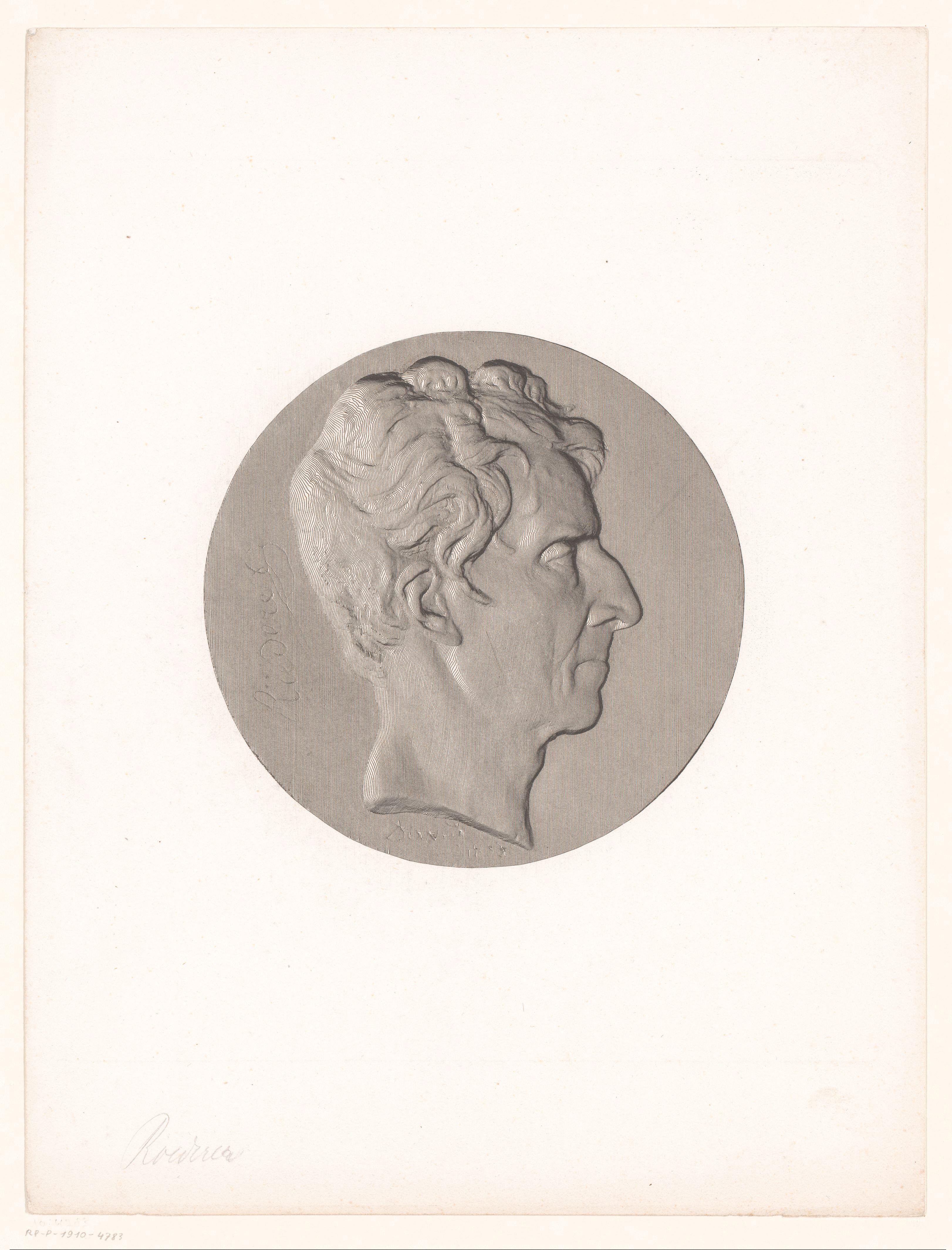Medaille met portret van Riederes by Achille Collas