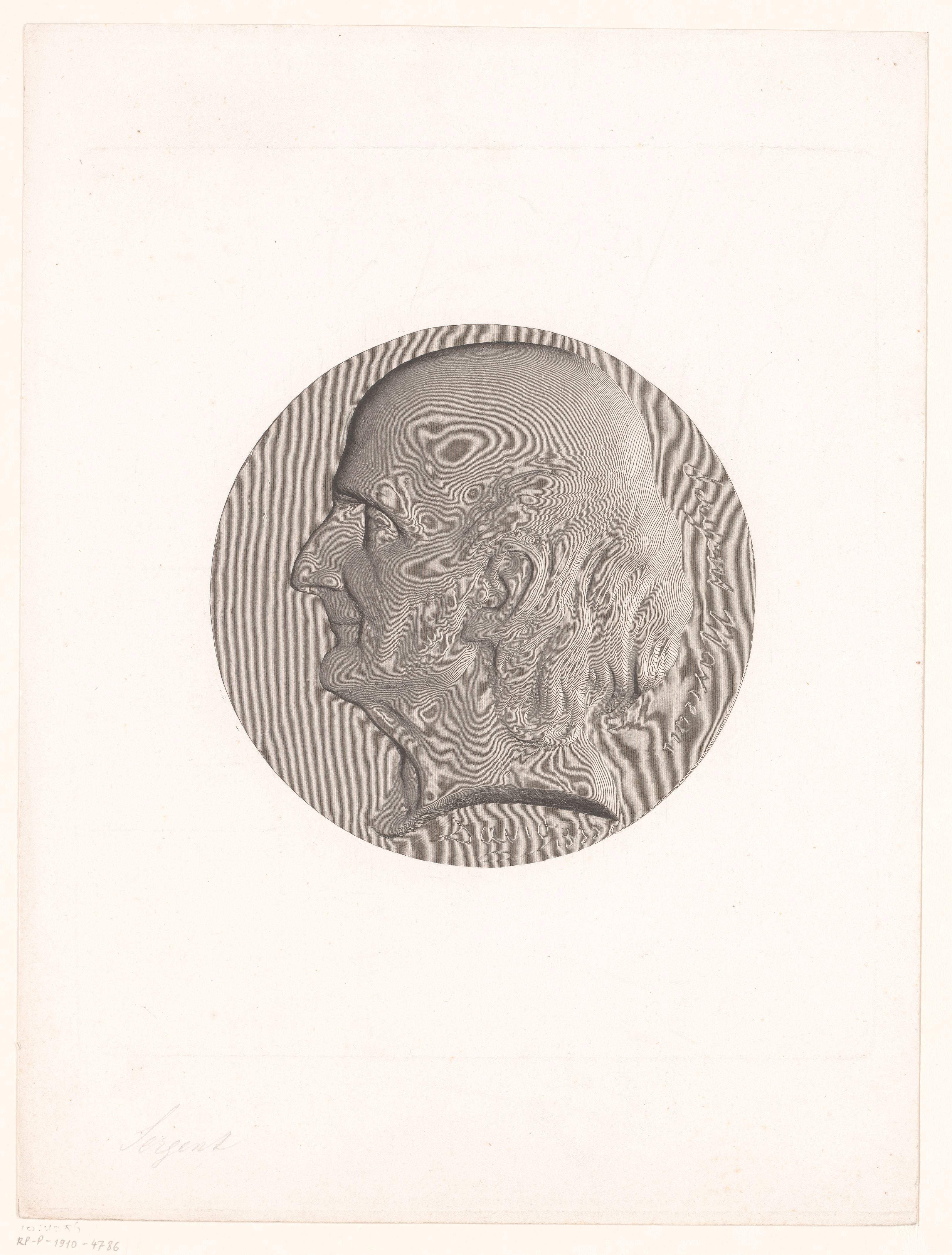 Medaille met portret van Sergent-Marceau by Achille Collas