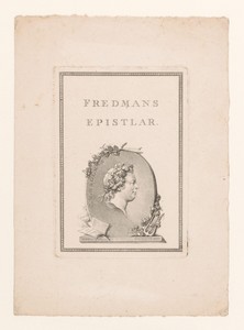 Medaillon met daarop het portret van Carl Michael Bellman