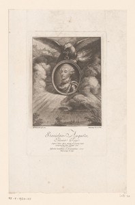 Medaillon met het portret van Stanisław August Poniatowski, gedragen door een adelaar