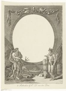 Medaillon met Neptunus en Mercurius