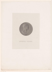 Medaillon met portret van Antonio Canova