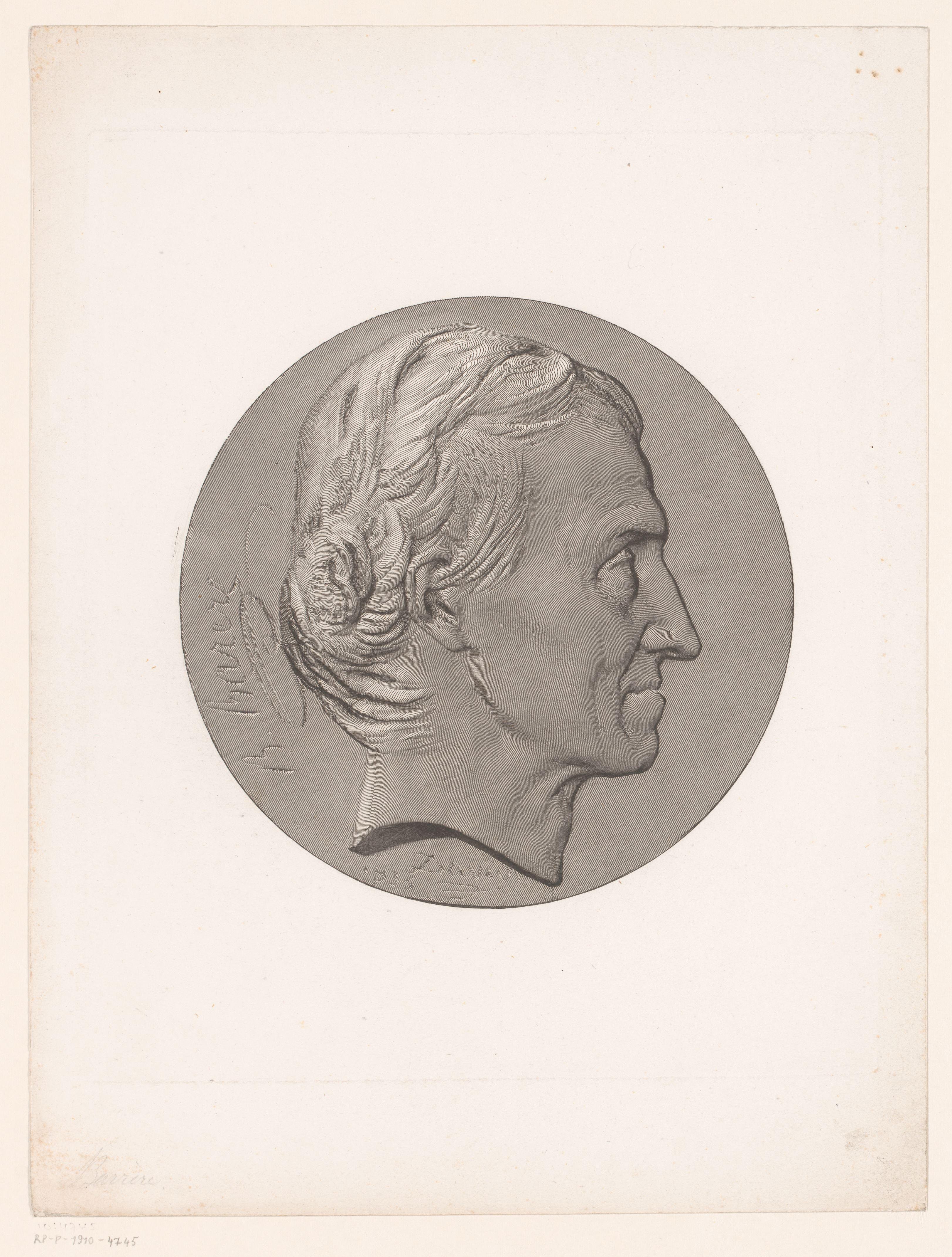 Medaillon met portret van Bertrand Barère by Achille Collas