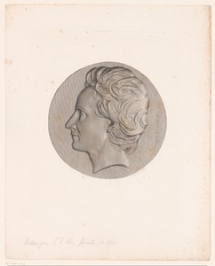 Medaillon met portret van Casimir Delavigne