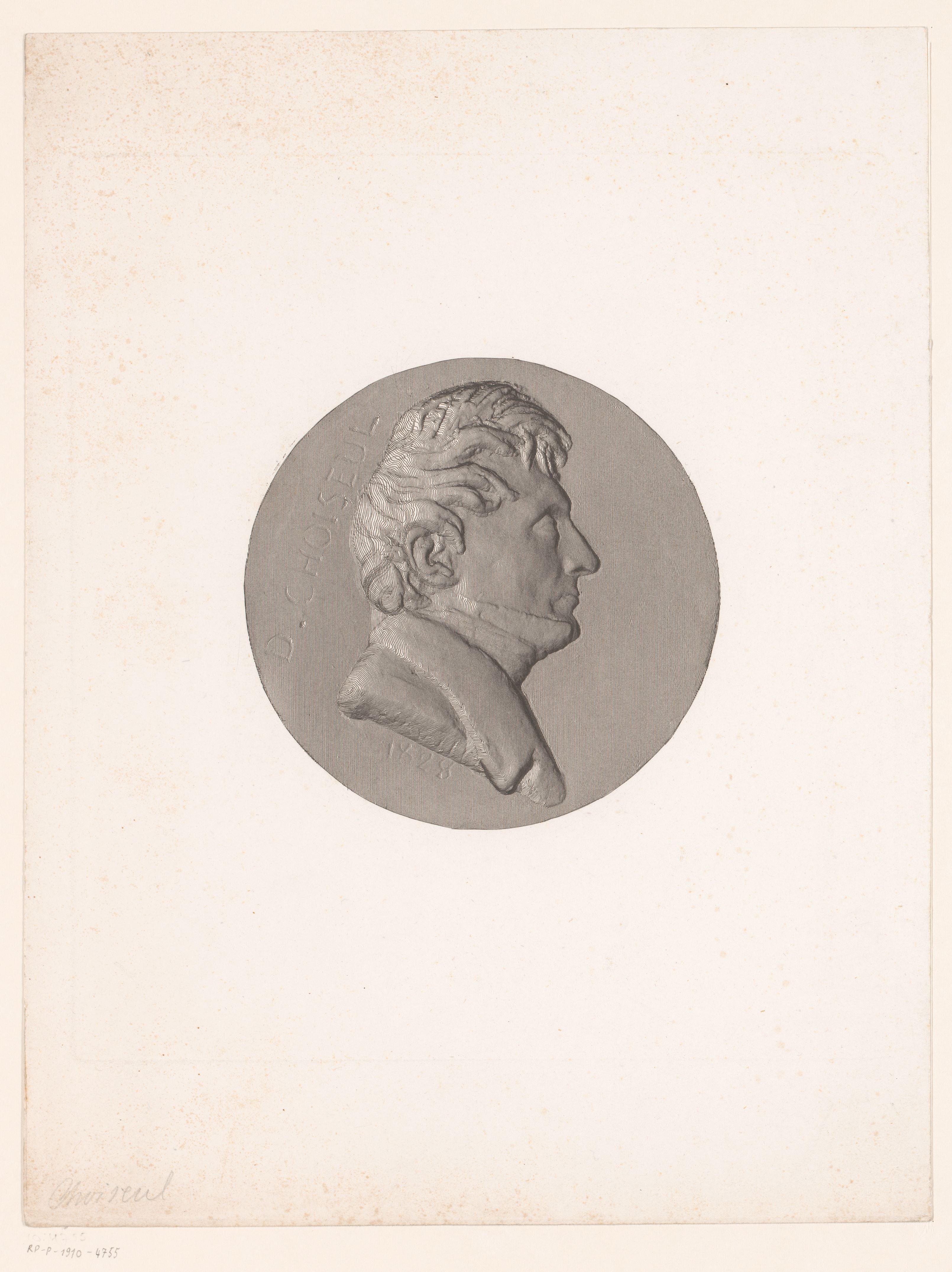 Medaillon met portret van Étienne-François de Choiseul by Achille Collas