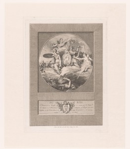 Medaillon met portret van Lodewijk XVI van Frankrijk omringd door Justitia, Wijsheid, Overvloed en Waarheid
