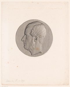 Medaillon met portret van Paul Delaroche