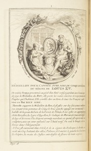 MÉDALLION POUR L’ANNÉE JUBILAIRE, OU CINQUANTIÈME DU RÈGNE DE LOUIS XV.