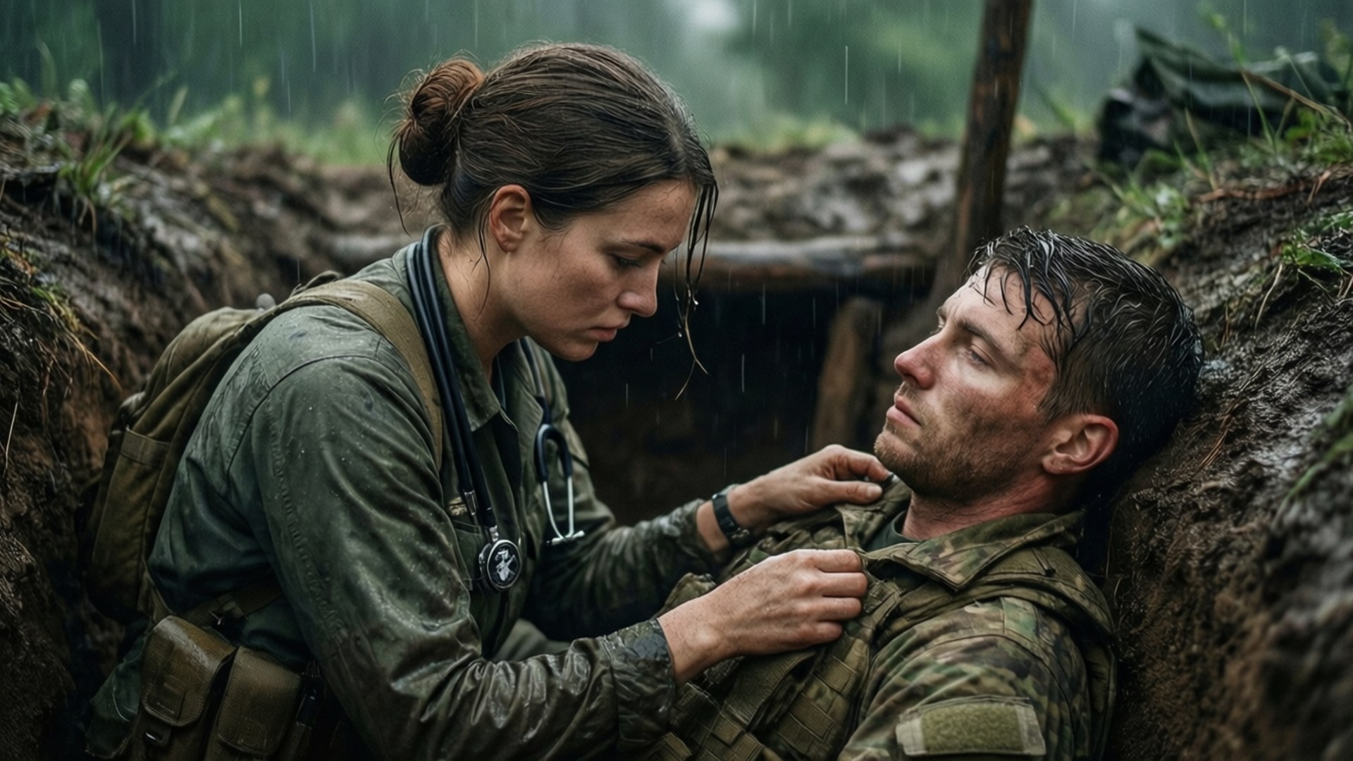 Medic in the Mud by Wallpapers.art Studio