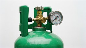 Medical Oxygen Tank Close-Up