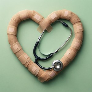 Medical Tape Stethoscope Heart