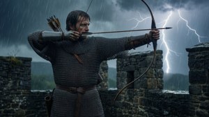 Medieval Archer in Storm