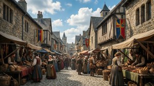 Medieval Market Bustle