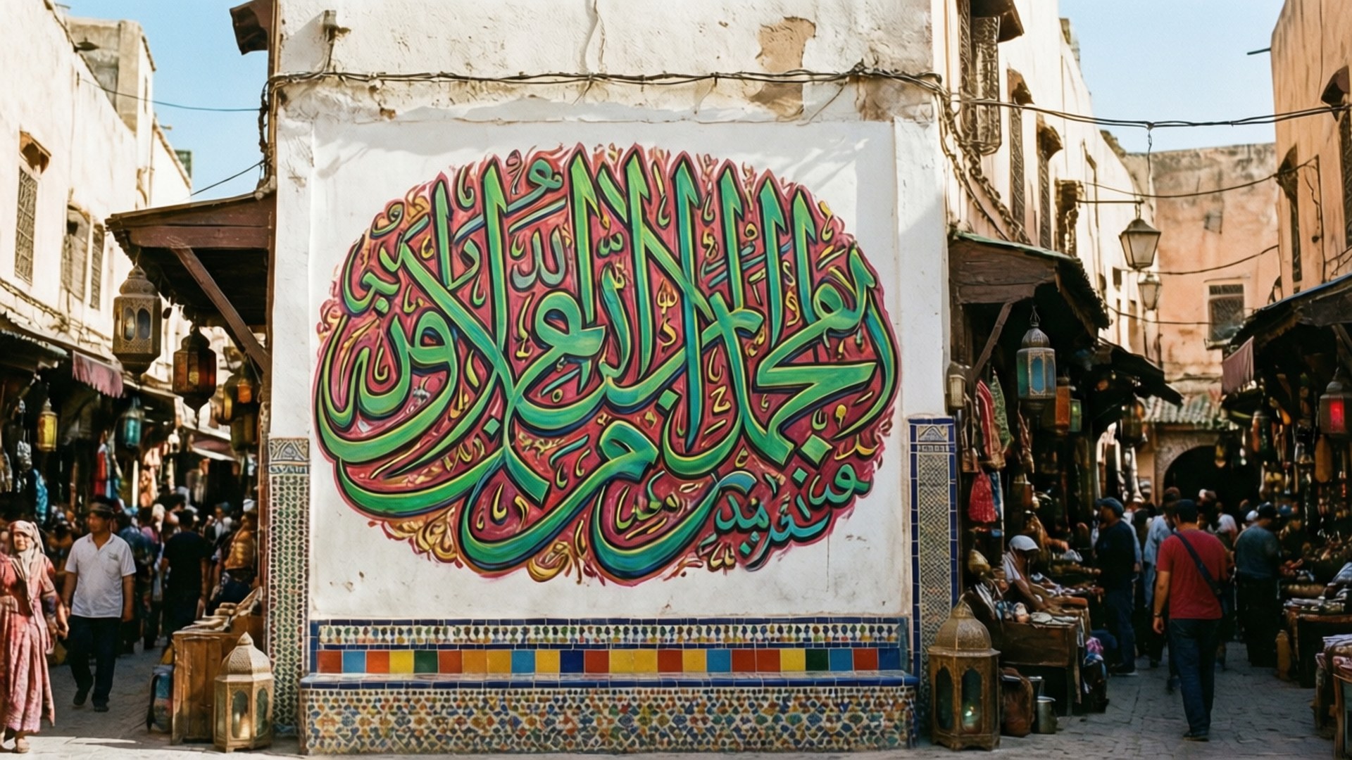 Medina Calligraphy Mural by Wallpapers.art Studio