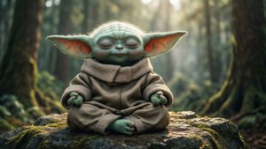 Meditating Baby Yoda