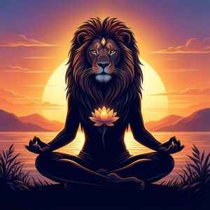 Meditating Lion Yoga