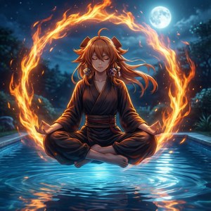 Meditating Pyromancer