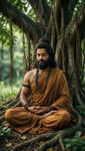 Meditating Rama Under Banyan Tree
