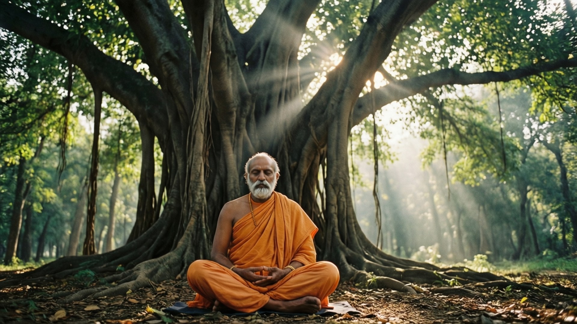 Meditation Beneath the Banyan by Wallpapers.art Studio