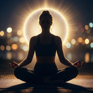 Meditation Halo Silhouette