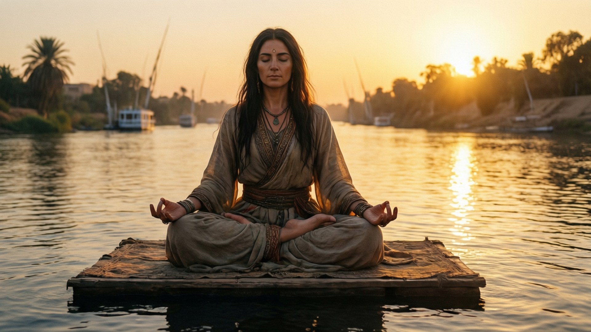 Meditation Over the Nile by Wallpapers.art Studio