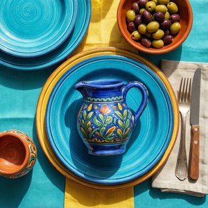 Mediterranean Table Flat Lay
