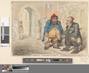 Meeting of - Unfortunate Citoyens. " Dismay of Two Disgraced Patriots"